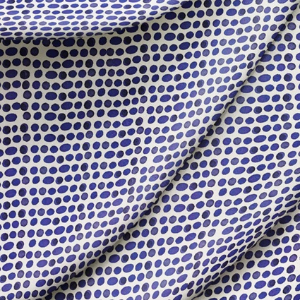 Vestido de crepe con estampado de puntos de acuarela