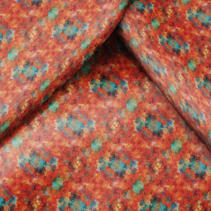 Sobrecamisa de sarga con estampado de manchas de colores